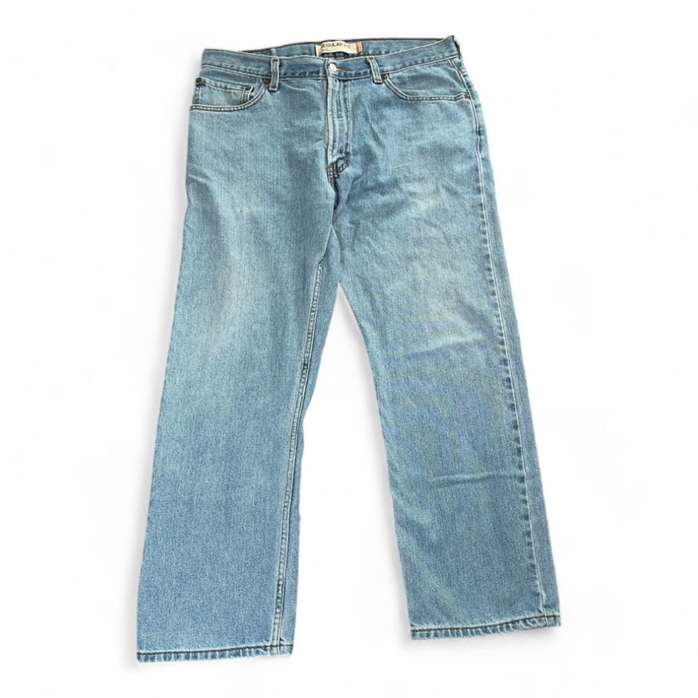 Vintage Levis 505 Jeans Mens 36x30 Blue Regular Straight Leg Light Wash Y2K